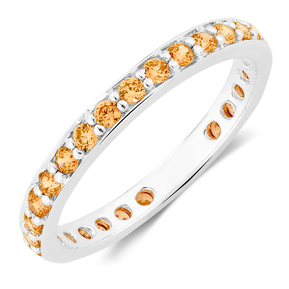 Champagne Cubic Zirconia Stack Ring