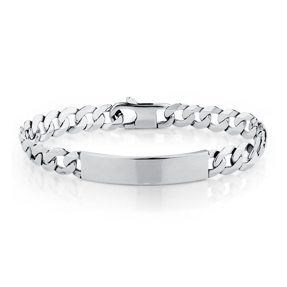 Men's 21cm (8.5") Identity Bracelet in Sterling Silver