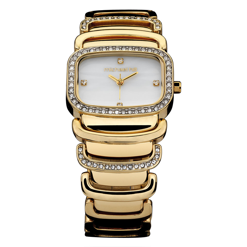 Ladies Watch with Crystals in Gold Tone Stainless Steel