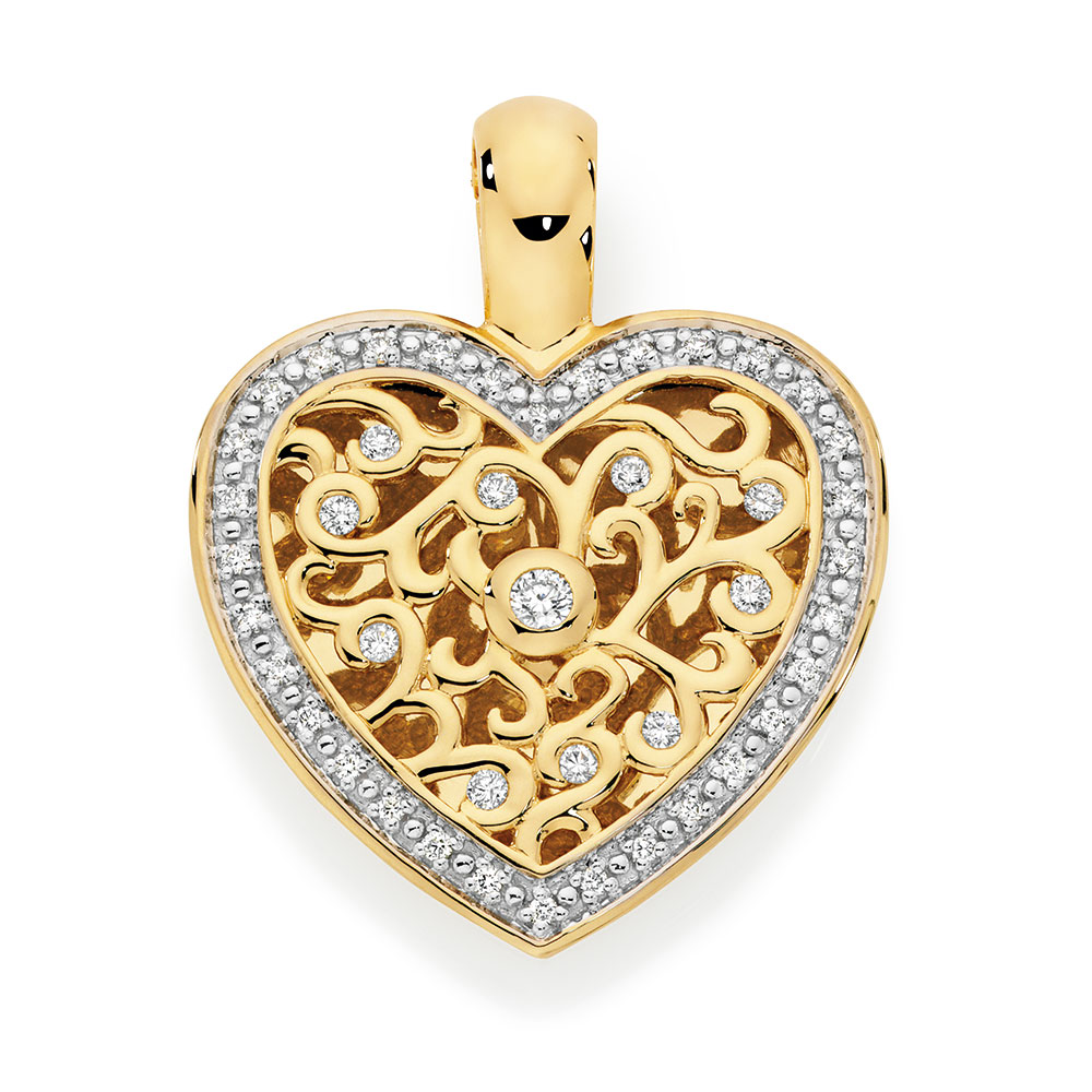 Enhancer Pendant with 0.30 Carat TW of Diamonds in 10ct Yellow Gold