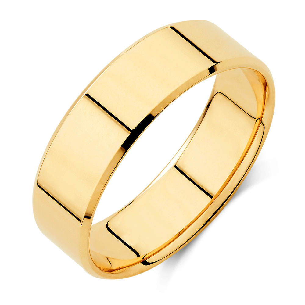 Men's Wedding Band in 10ct Yellow Gold
