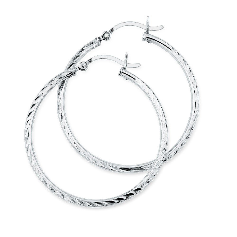 Hoop Earrings in Sterling Silver