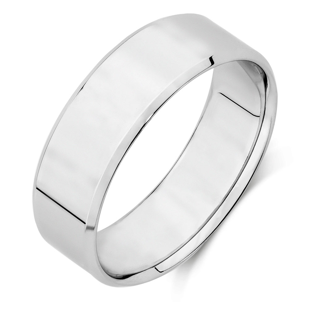 Men's Wedding Band in 10ct White Gold