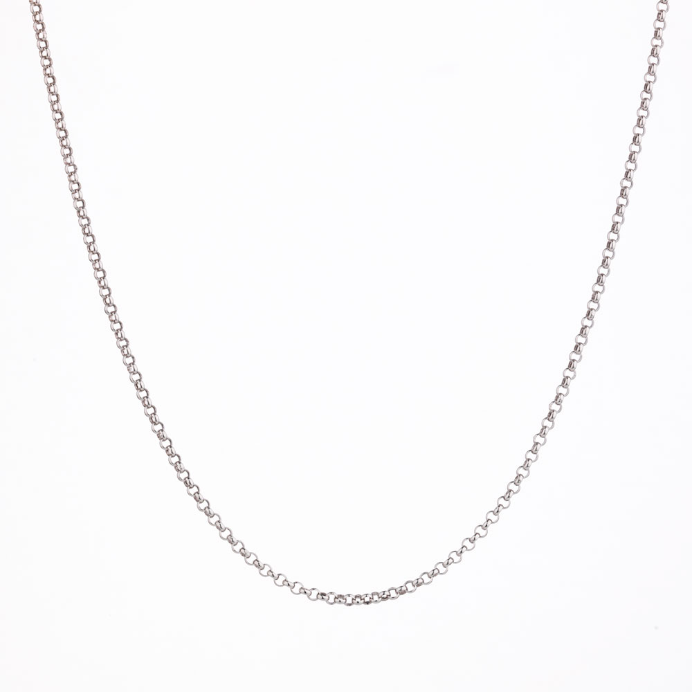 50cm (20") Belcher Chain in 10ct White Gold