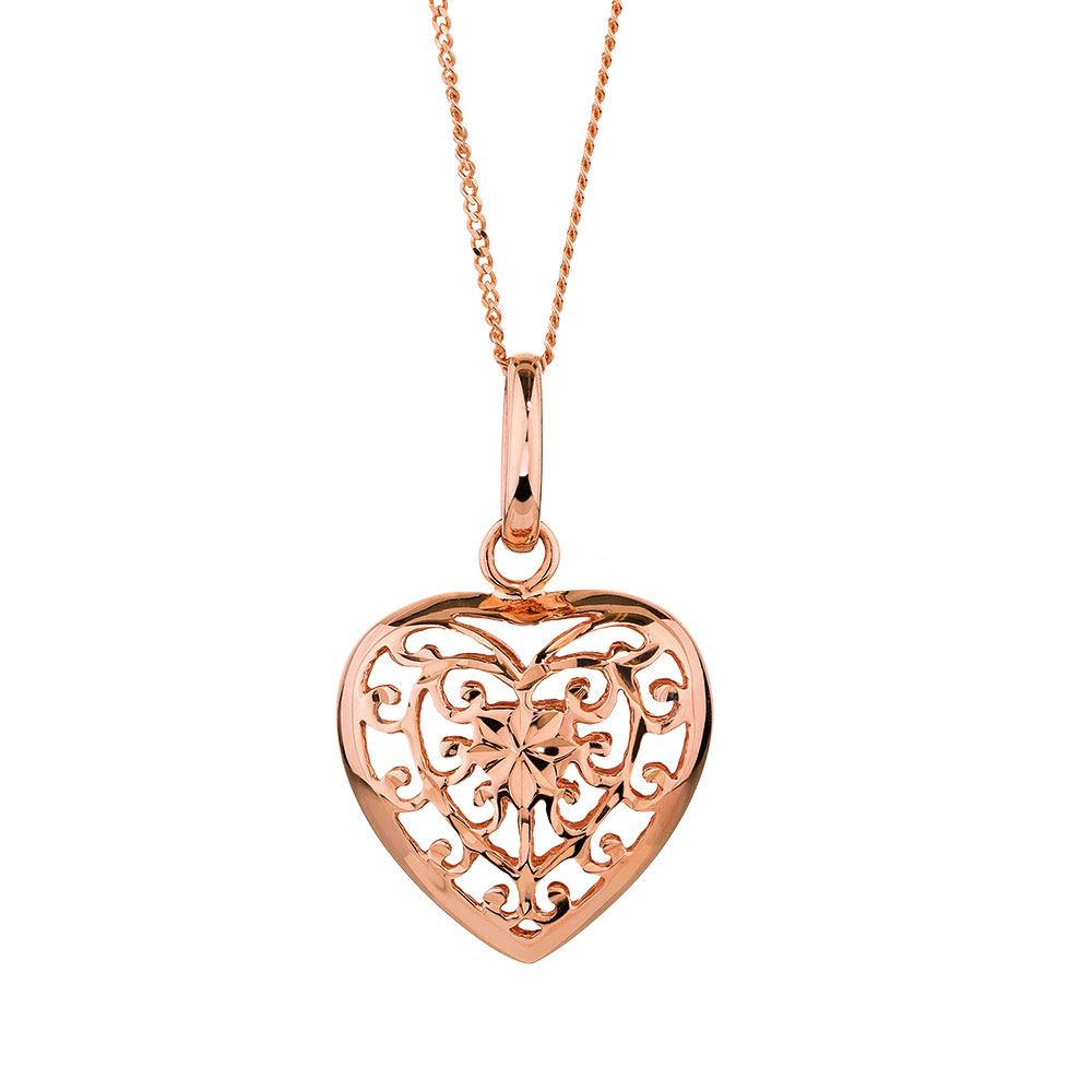 Heart Pendant in 10ct Rose Gold