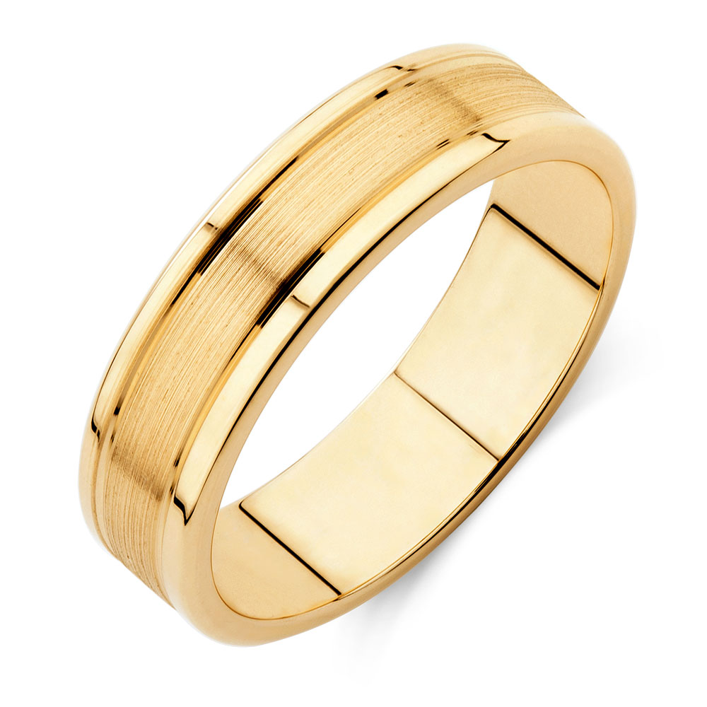 Men's Wedding Band in 10ct Yellow Gold