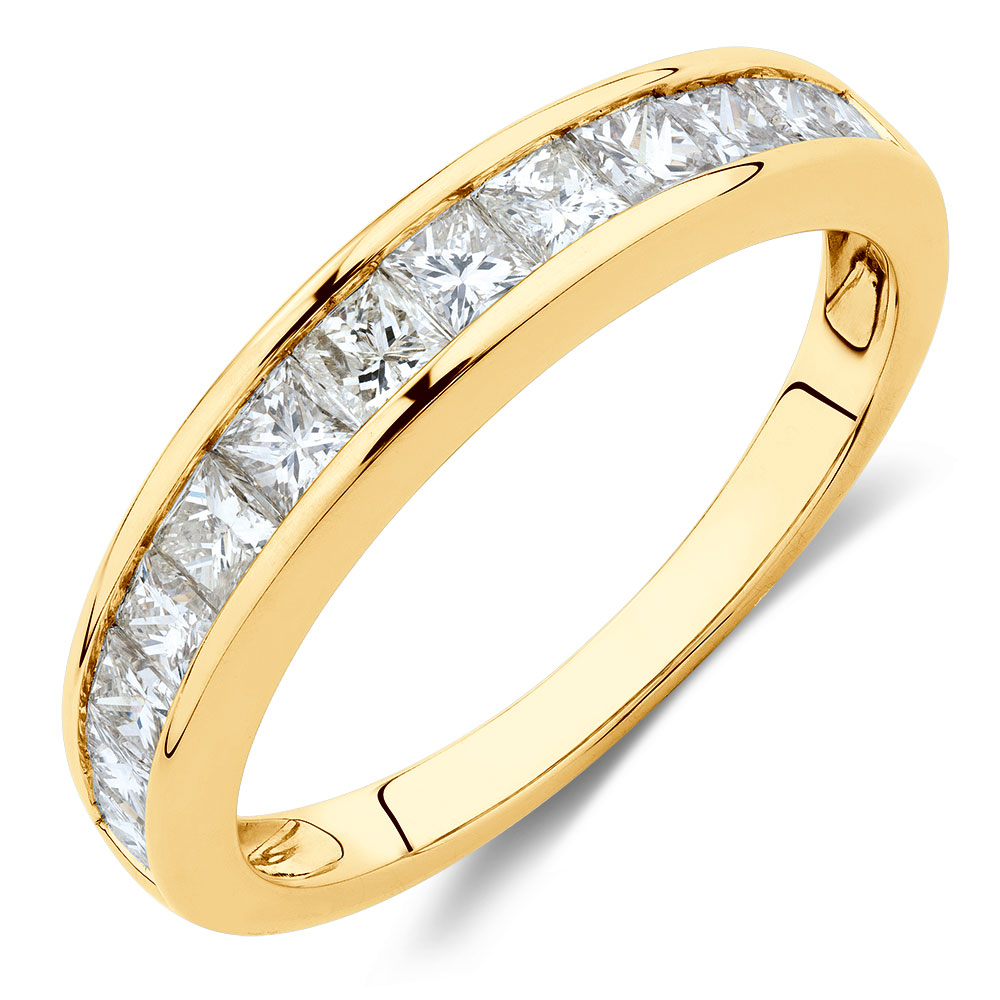 Wedding Band with 1 Carat TW of Diamonds in 10ct Yellow Gold