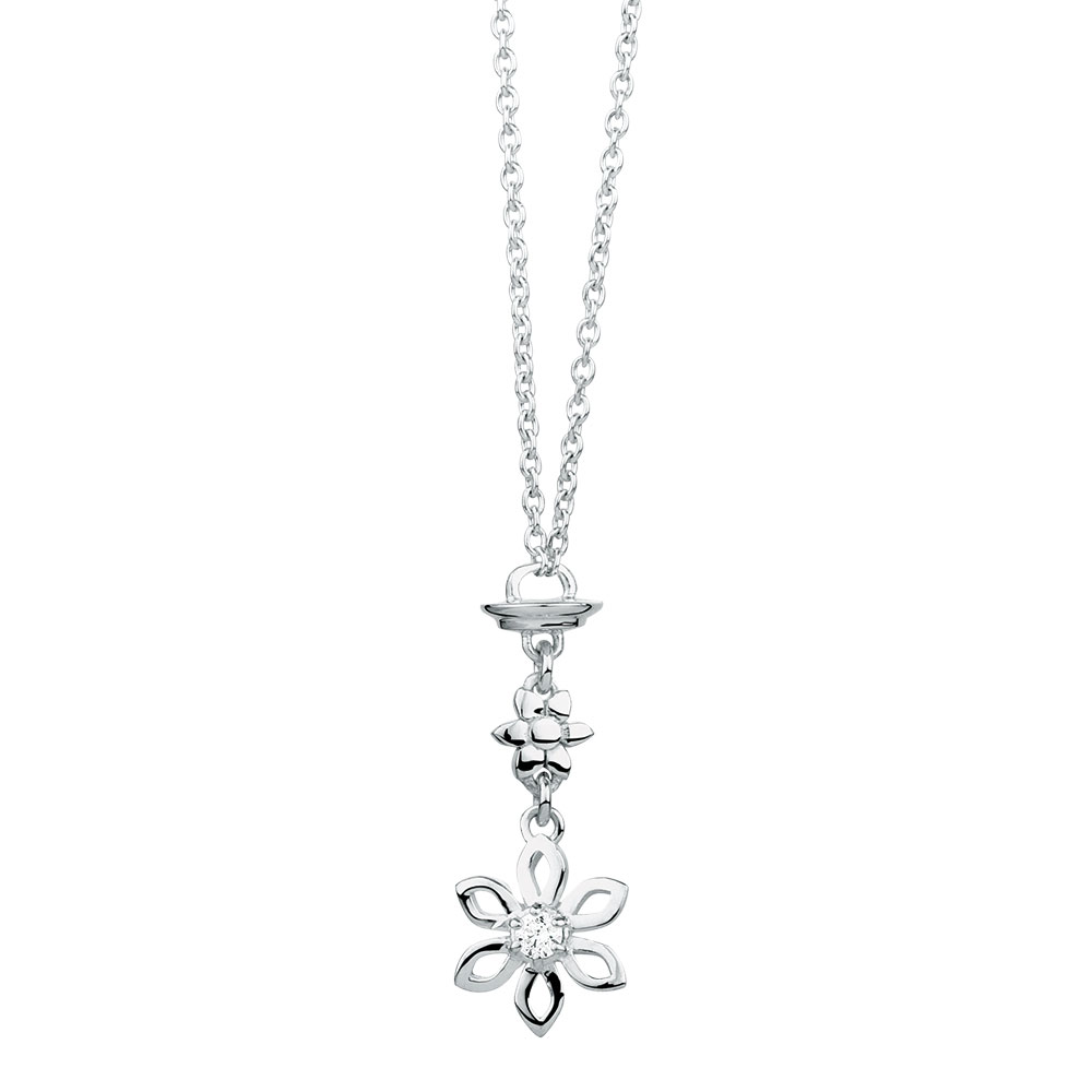 Sterling Silver Flower Pendulum Charm Pendant