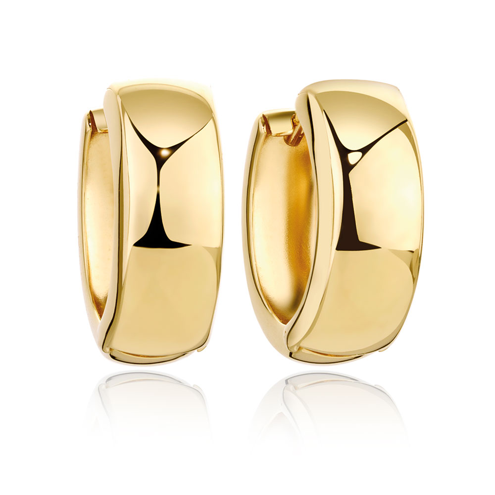 huggie earrings in 10ct yellow gold huggie earrings in 10ct yellow gold