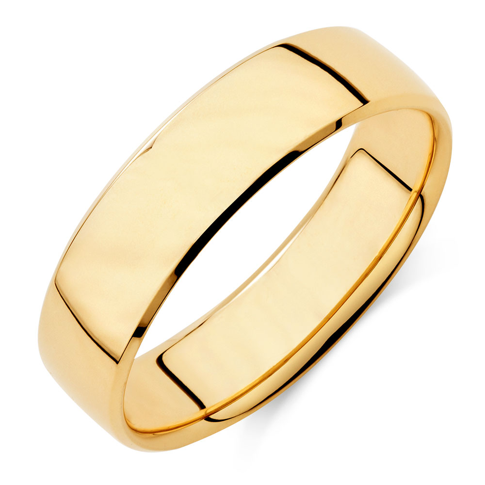 Men's Wedding Band in 10ct Yellow Gold