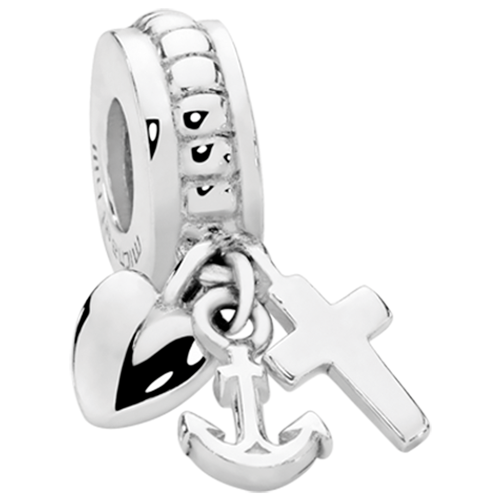 Sterling Silver 'Faith Hope & Charity' Charm