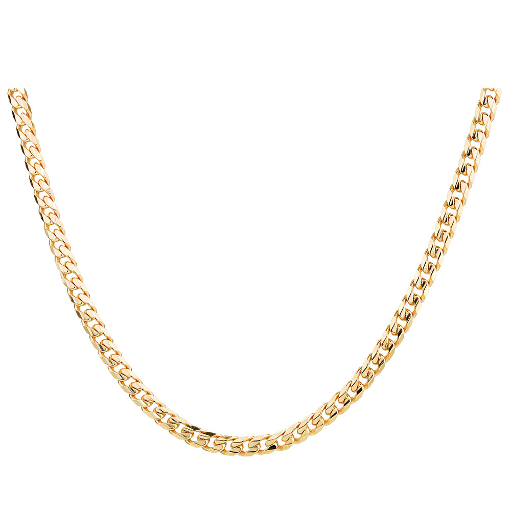 55cm (22") Men's Curb Chain in 10ct Yellow Gold
