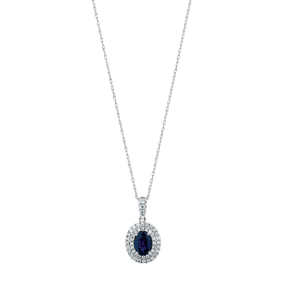 Michael Hill Designer Pendant with Sapphire & 0.40 Carat TW of Diamonds