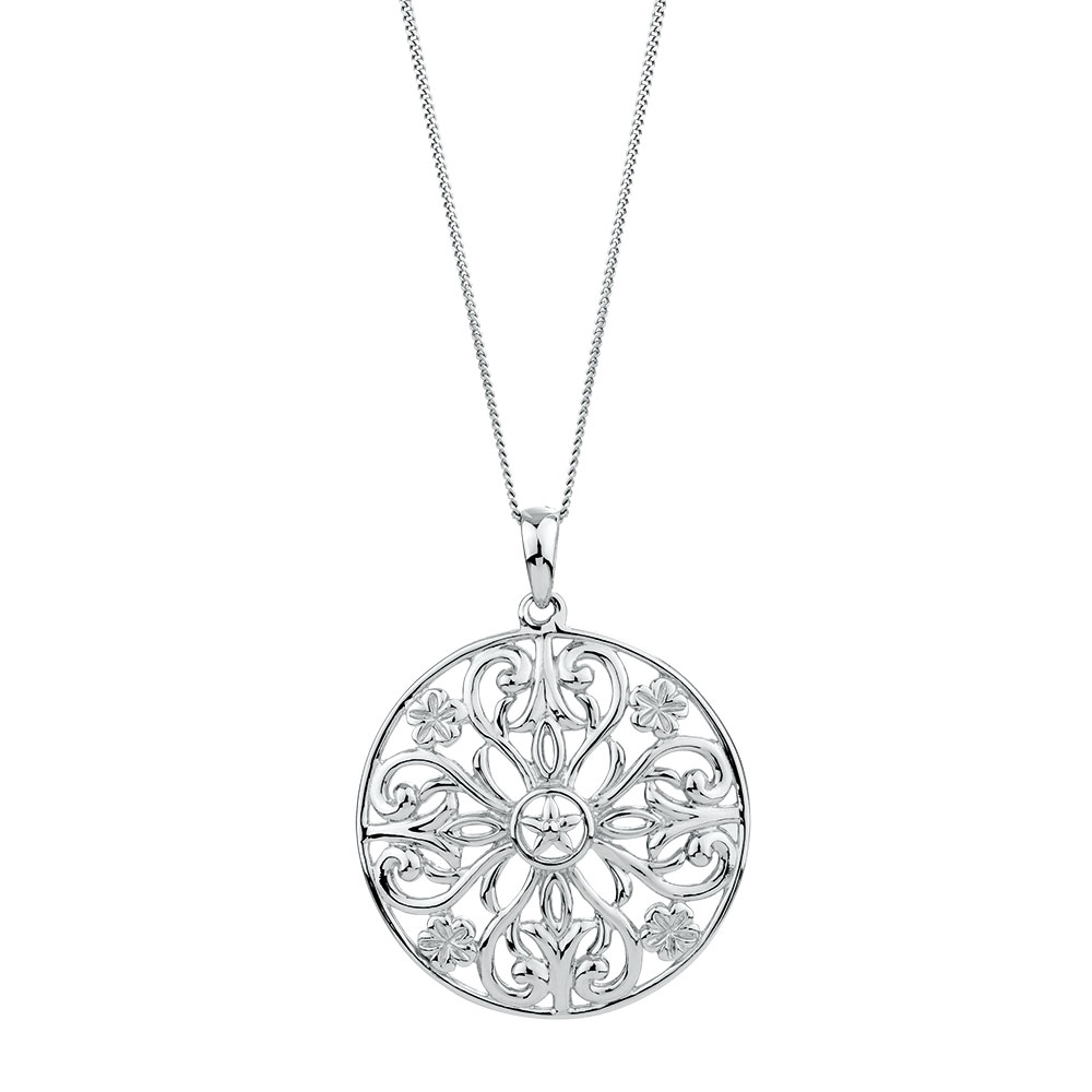 Flower Pendant in Sterling Silver