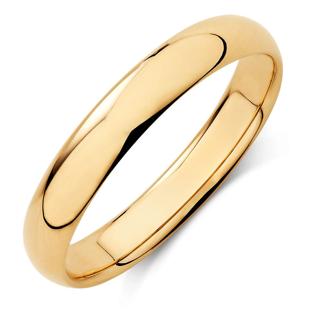 Men's Wedding Band in 10ct Yellow Gold