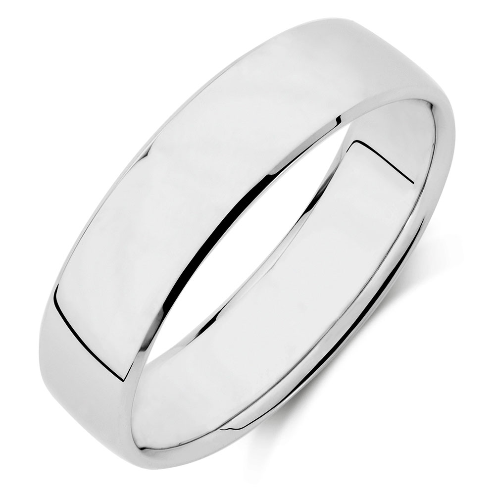 Men's Wedding Band in 10ct White Gold