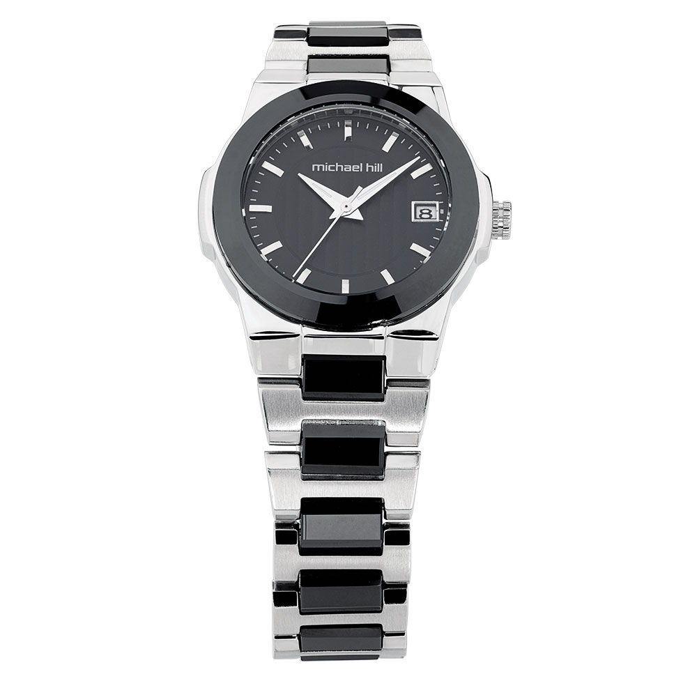 Ladies Watch in Black Ceramic & Stainless Steel