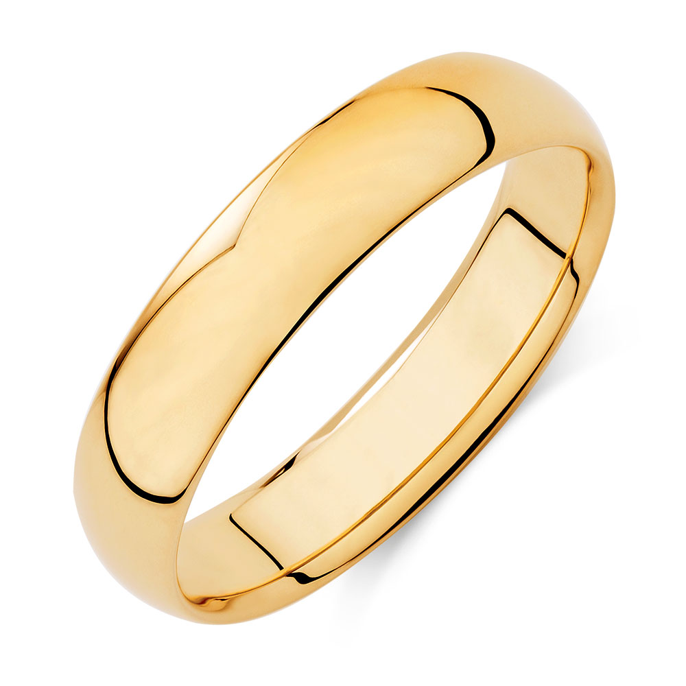 Men's Wedding Band in 10ct Yellow Gold