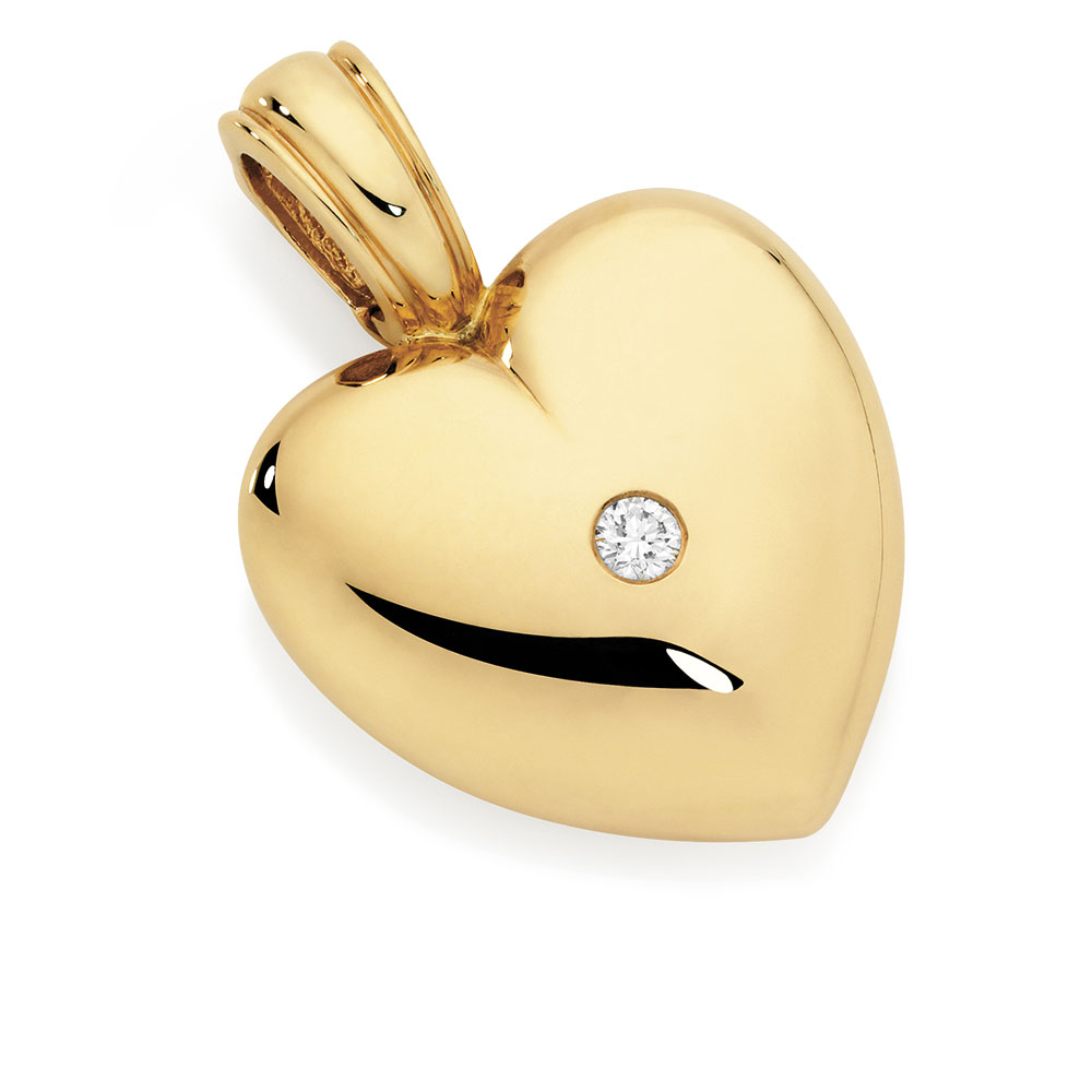 Enhancer Pendant with Diamonds in 10ct Yellow Gold