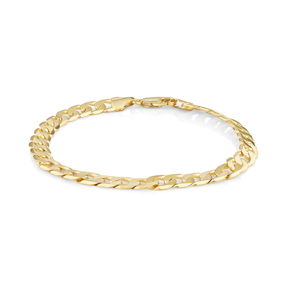 21cm 8.5 6mm 6.5mm Width Curb Bracelet in 10kt Yellow Gold