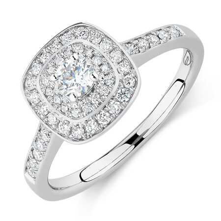 Whitefire Engagement Ring with 1/2 Carat TW of Diamonds in 18ct White & 22ct Yellow Gold