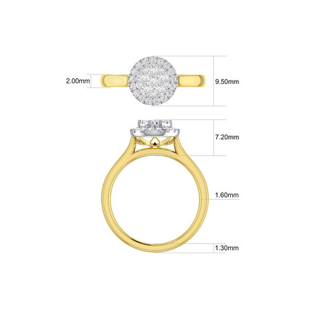 Engagement Ring with 1/2 Carat TW of Diamonds in 10kt Yellow & White Gold Engagement Ring with 1/2 Carat TW of Diamonds in 10kt Yellow & White Gold
