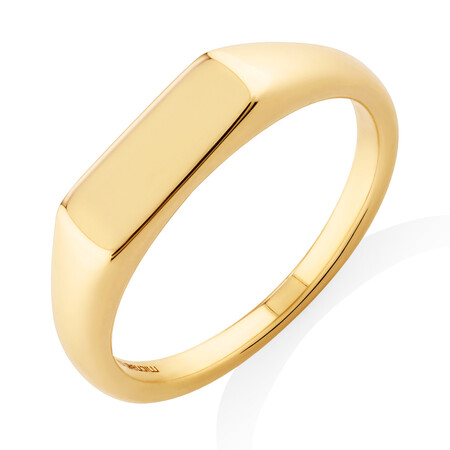 Rectangular Signet Ring in 10kt Yellow Gold Rectangular Signet Ring in 10kt Yellow Gold