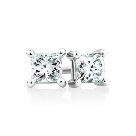 Stud Earrings with 0.70 Carat TW of Diamonds in 18ct White Gold Stud Earrings with 0.70 Carat TW of Diamonds in 18ct White Gold