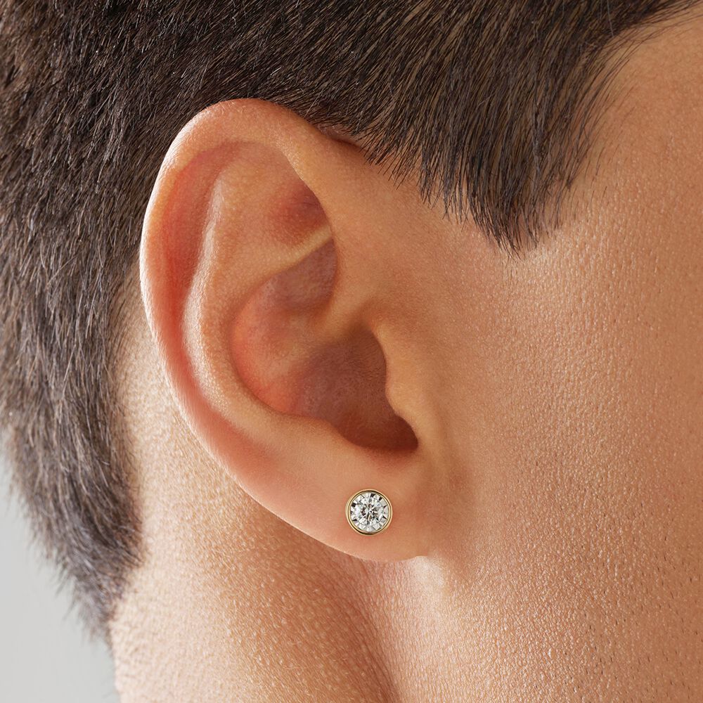 Single 1 carat clearance diamond stud earring