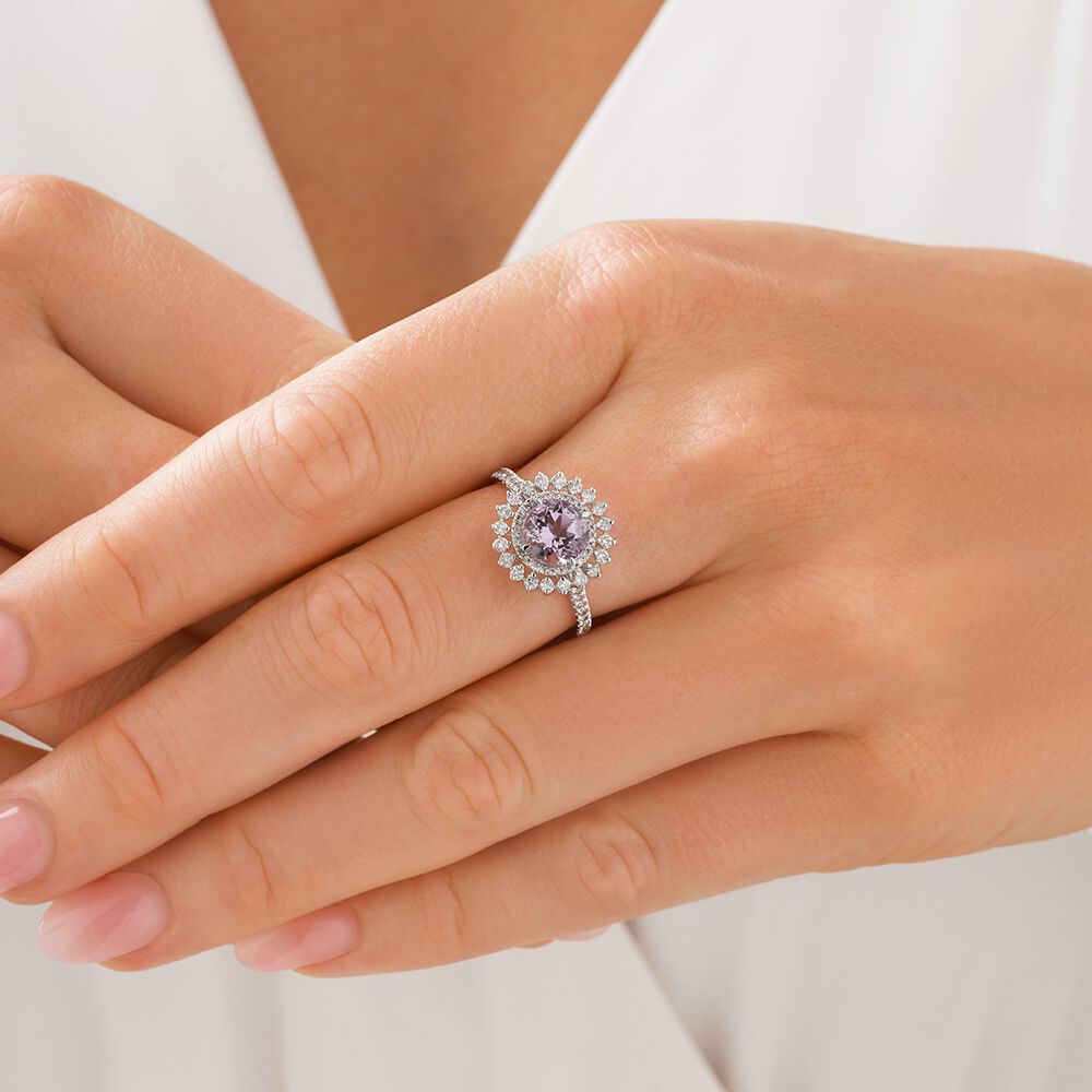 Rose de france amethyst clearance ring