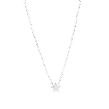 45cm Star Necklace In Sterling Silver 45cm Star Necklace In Sterling Silver
