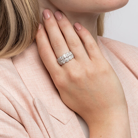Ring with 1 1/2 Carat TW of Diamonds in 14ct White Gold Ring with 1 1/2 Carat TW of Diamonds in 14ct White Gold