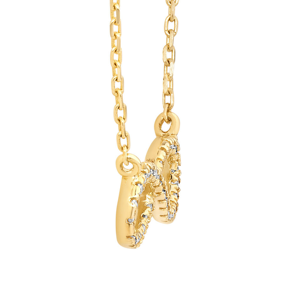 Infinity Necklace with Diamonds in 10kt 