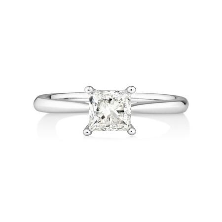 Evermore Certified Solitaire Ring With 1 Carat TW Diamond In 14ct White Gold Evermore Certified Solitaire Ring With 1 Carat TW Diamond In 14ct White Gold