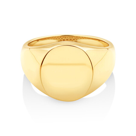 Gents Oval Signet Ring in 10kt Yellow Gold Gents Oval Signet Ring in 10kt Yellow Gold