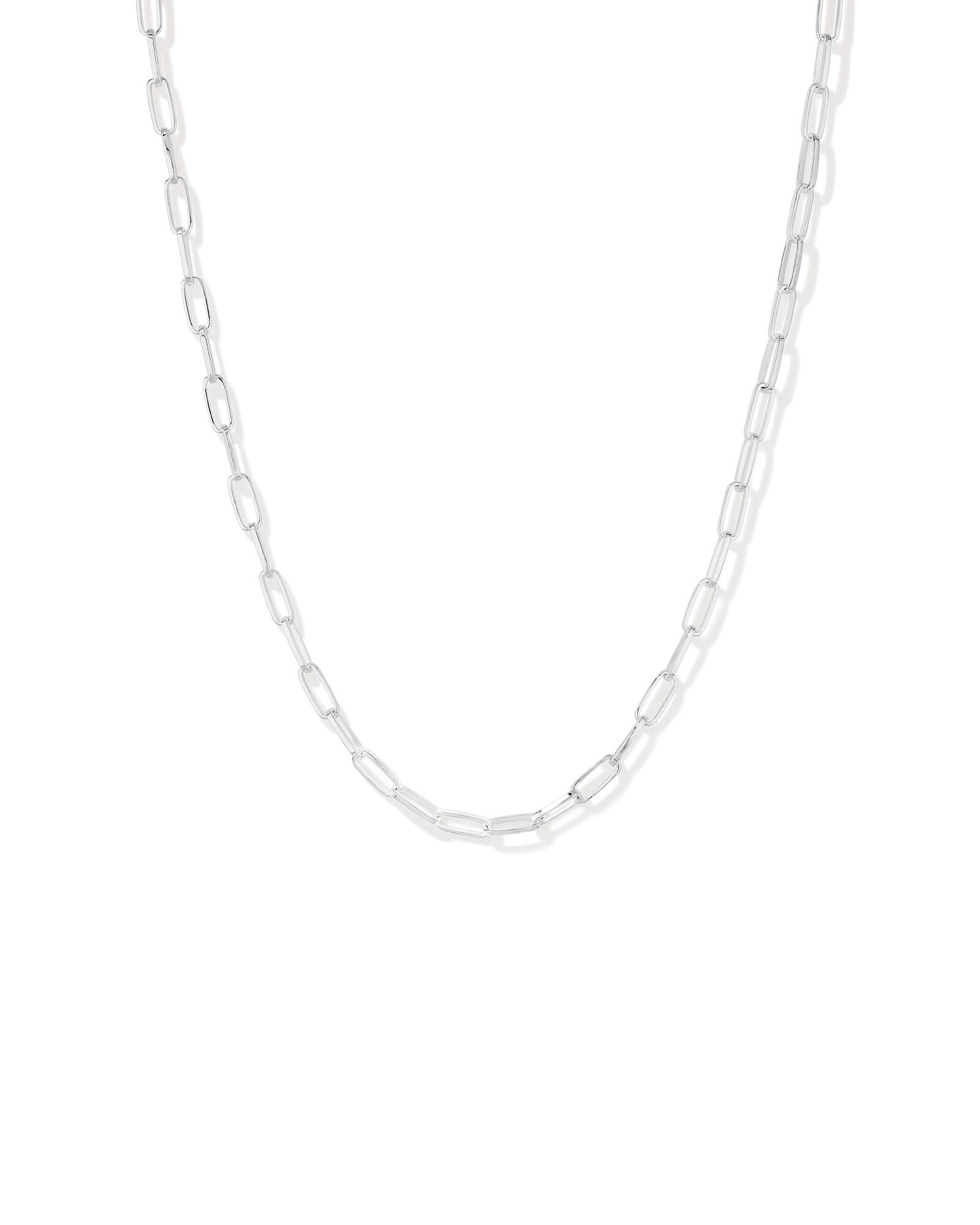 46cm 18.1 5.5mm 6mm Width Paperclip Chain in Sterling Silver