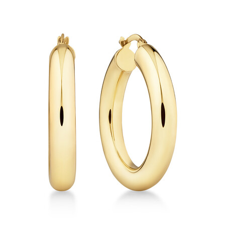20mm Hoop Earrings in 10kt Yellow Gold 20mm Hoop Earrings in 10kt Yellow Gold
