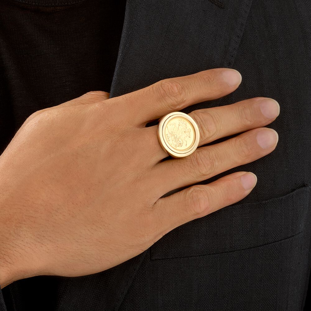 Real gold store sovereign ring