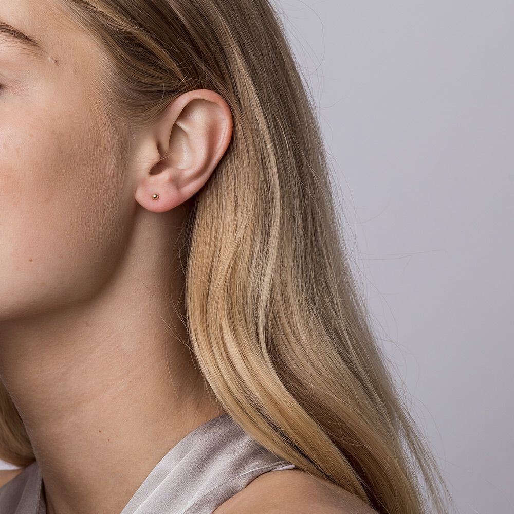 2mm Ball Stud Earrings in 10ct Yellow Gold