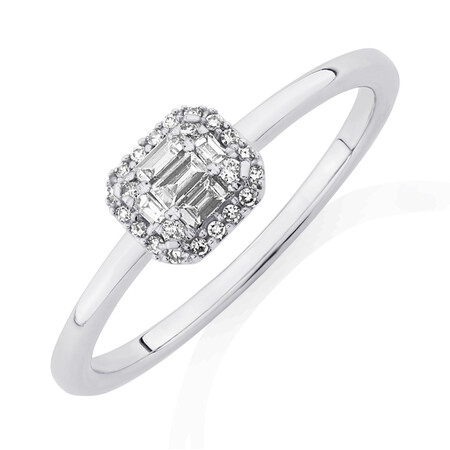 Evermore Promise Ring with 0.15 Carat TW of Diamonds in 10ct White Gold Evermore Promise Ring with 0.15 Carat TW of Diamonds in 10ct White Gold