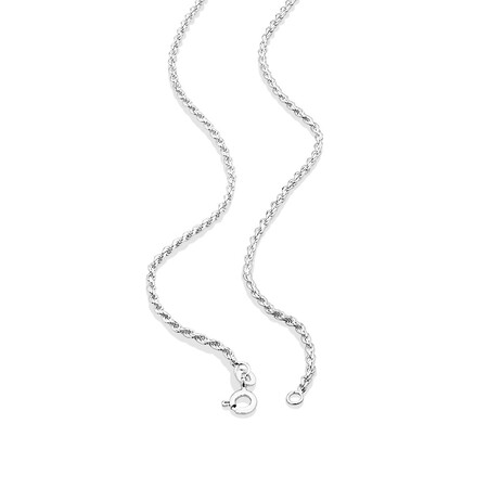 50cm (20") 1.5mm-2mm Width Rope Chain in Sterling Silver 50cm (20") 1.5mm-2mm Width Rope Chain in Sterling Silver