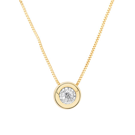Pendant with a Diamond in 10ct Yellow Gold Pendant with a Diamond in 10ct Yellow Gold