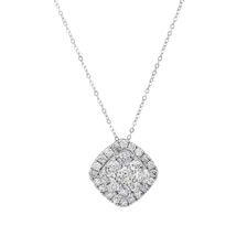 Cluster Pendant with 1 Carat TW of Diamonds in 10kt White Gold