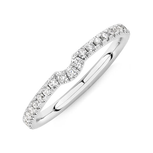 Sir Michael Hill Designer Wedding Band with 0.27 Carat TW of Diamonds in 18kt White Gold