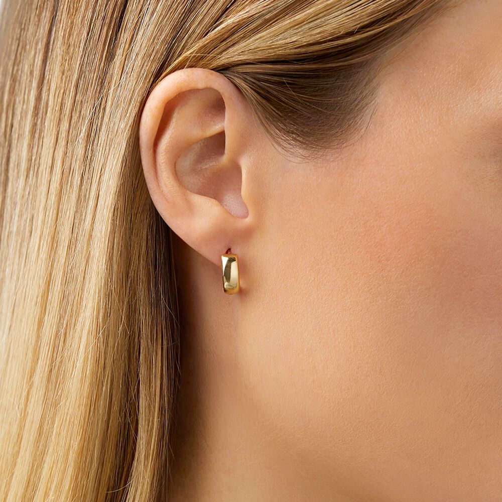 10mm gold huggie earrings new arrivals