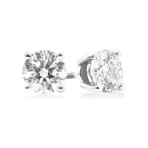 1.40 Carat TW Laboratory-Created Diamond Stud Earrings in 14kt White Gold