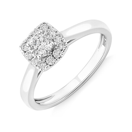 Engagement Ring with 1/2 Carat TW of Diamonds in 14kt White Gold Engagement Ring with 1/2 Carat TW of Diamonds in 14kt White Gold