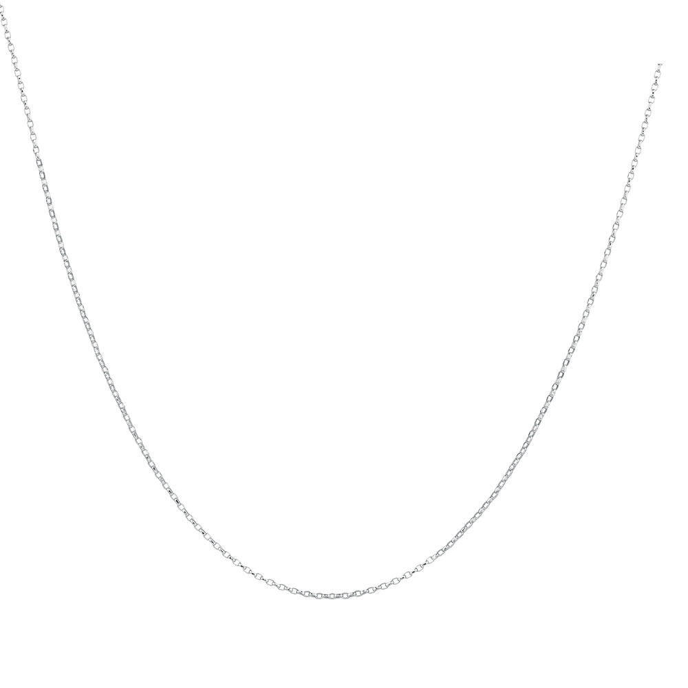 Hollow Belcher Chain in 10kt White Gold