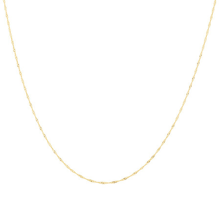 50cm (20") Singapore Chain in 10kt Yellow Gold