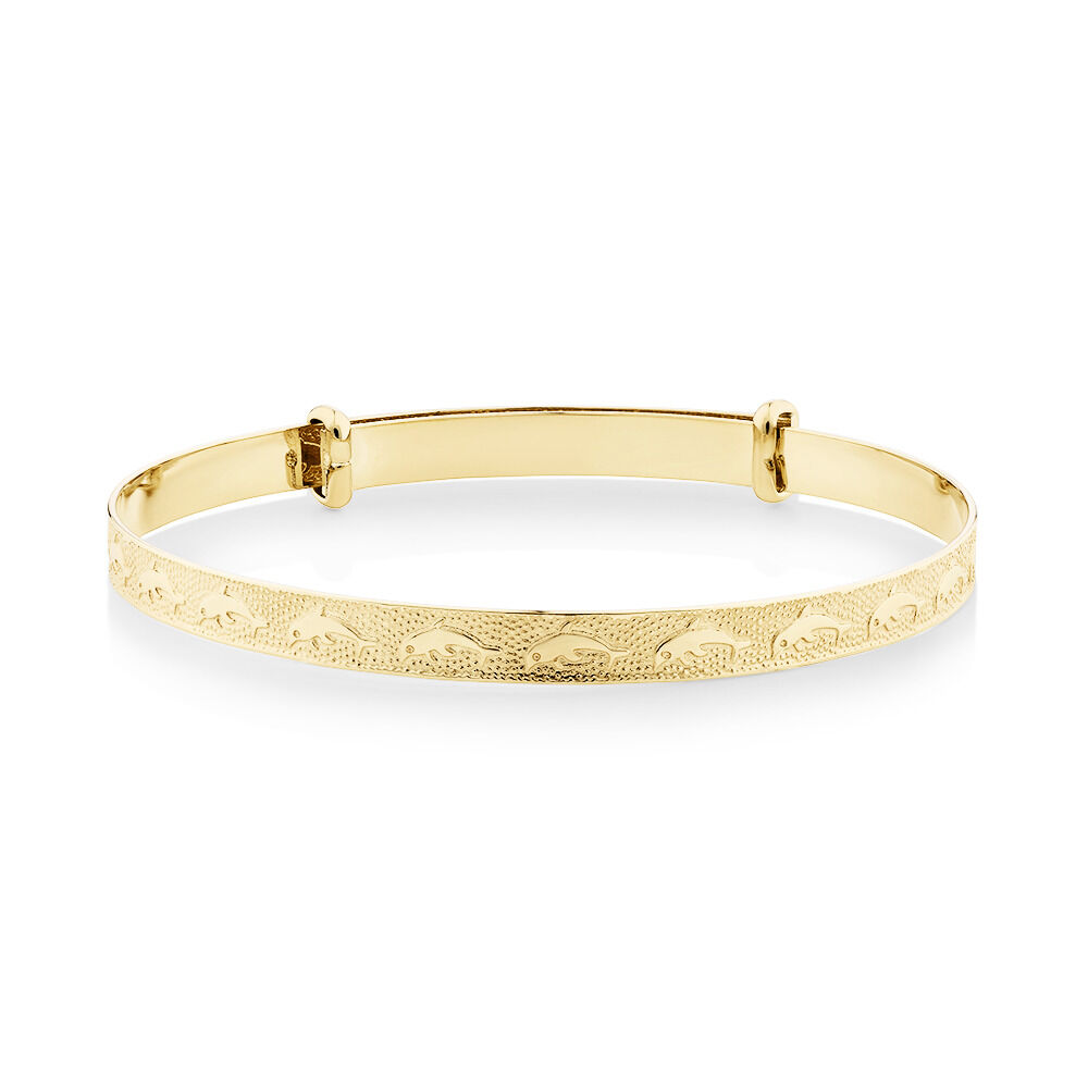 Expandable Baby Bangle in 10ct Yellow Gold